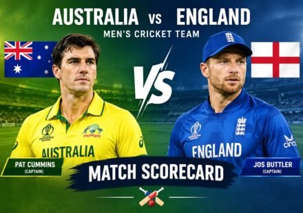 Australian Men's Cricket Team vs England Cricket Team Match Scorecard
