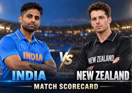 India National Cricket Team vs New Zealand National Cricket Team Match Scorecard