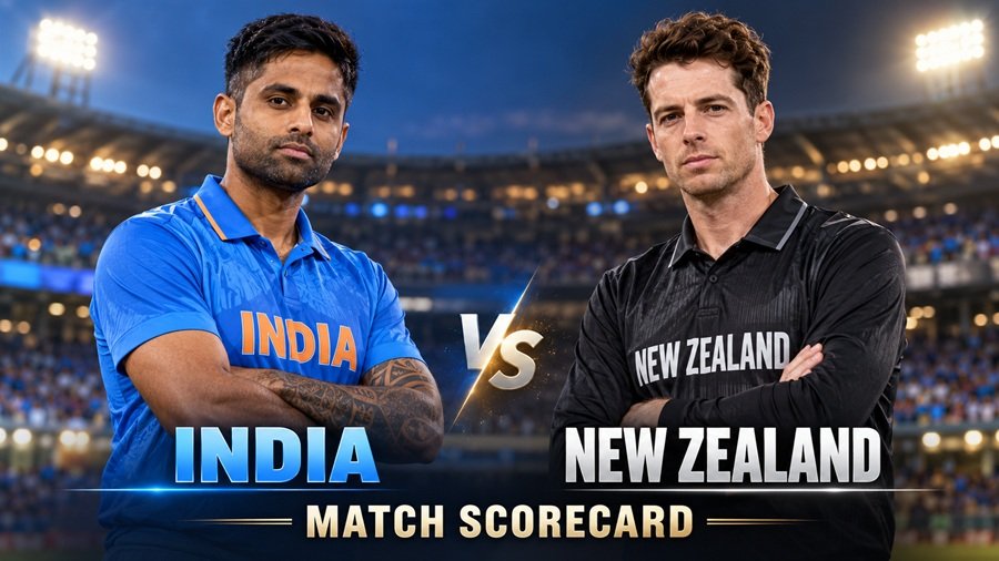 India National Cricket Team vs New Zealand National Cricket Team Match Scorecard